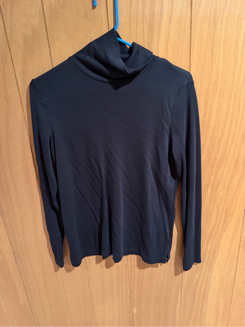 Lands' End BLACK Long-Sleeve Turtleneck Top
